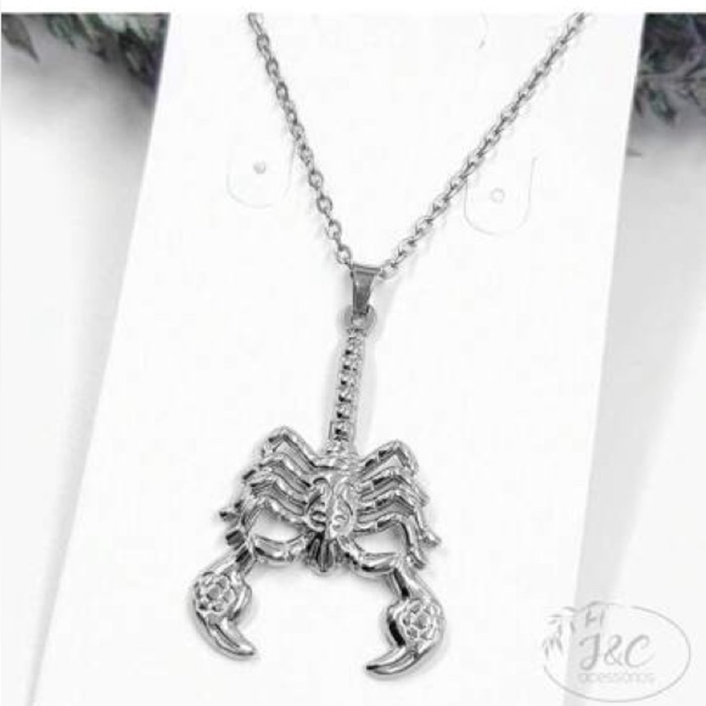 Silver plated Scorpion Pendant Necklace